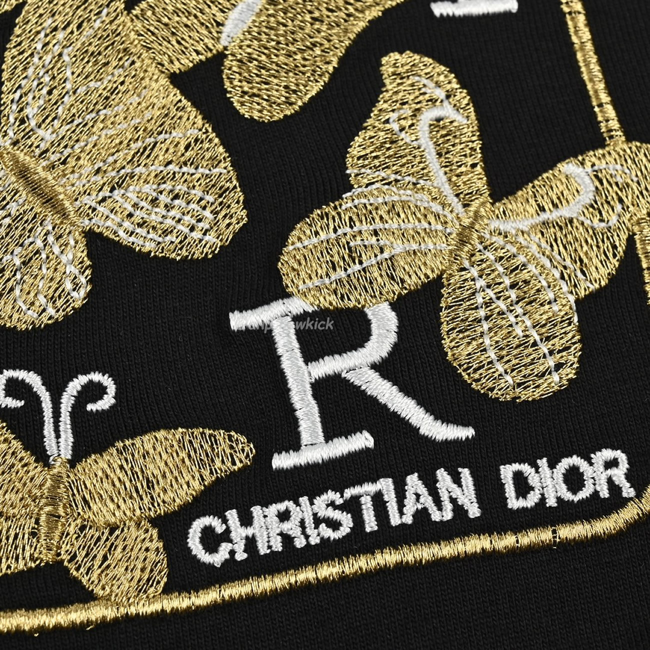 Dior Cd 3d Butterfly Letter Embroidered Pocket Short Sleeve T Shirt (8) - newkick.cc